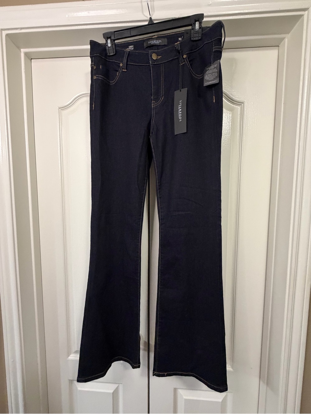 NWT Liverpool Lucy Bootcut Jeans Sz 10/30 Dark Rinse Mid Rise Stretch
